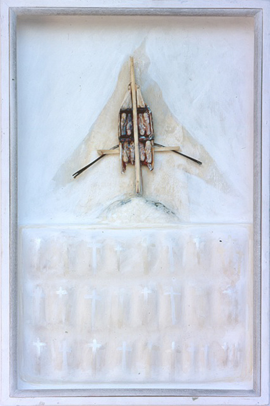 ‘Canada Passage’ by Will Maclean (1994), mixed media construction. Private collection. Image courtesy Fleming Collection.